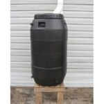 Upcycle 55 Gallon Black Rain Barrel