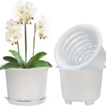 Meshpot 8 Inch Plastic Orchid Pots with Holes