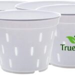 Orchid Pots with Holes Plastic Flower Plant Pot White Plastic Orchid Pot for Indoor Outdoor