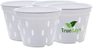 Orchid Pots with Holes Plastic Flower Plant Pot White Plastic Orchid Pot for Indoor Outdoor