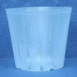 coMarket 5 Inch Diameter Round Clear Plastic Pot for Orchids