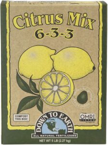 Down to Earth Organic Citrus Fertilizer Mix 6-3-3, 5 lb