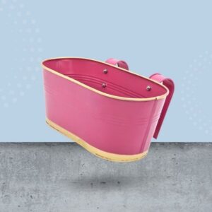 Balcony Railing Hanging Oval Plant Pot Box