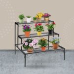 DOEWORKS 3 Tier Stair Style Metal Plant Stand